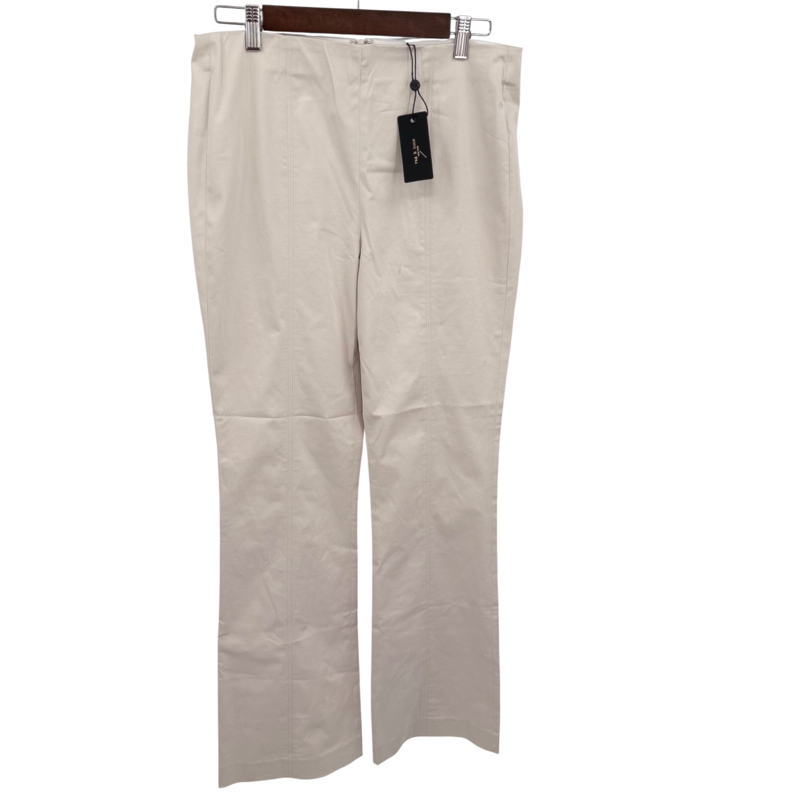 Rag & Bone New York Women's 12 Pants Simone Flare Stone High Rise Zip Fly Nwt